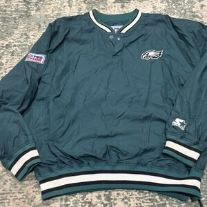 Vintage 90s Starter Philadelphia Eagles NFL Pro Line Pullover Jacket Men's XL
